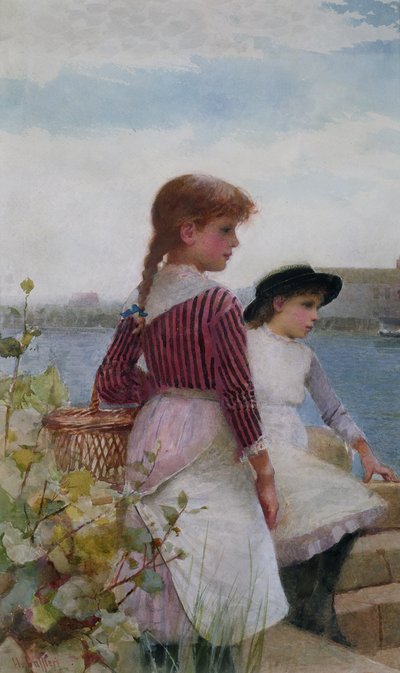 Wachten op de veerboot door Hector Caffieri